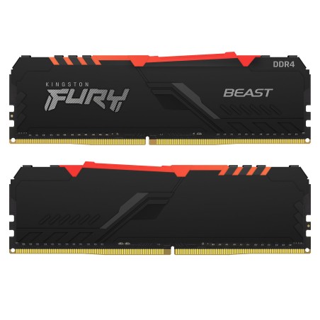 mémoire Kingston FURY Beast RGB 8 Go DDR4 3200 MHz CL16,   noir    (KF432C16BBA/8)